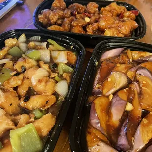 Szechuan Eggplant &amp; Fish Filet in Black Bean Sauce