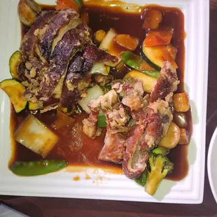 Boneless duck was excellent.