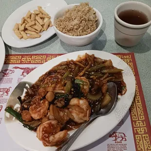 Shrimp with garlic sauce