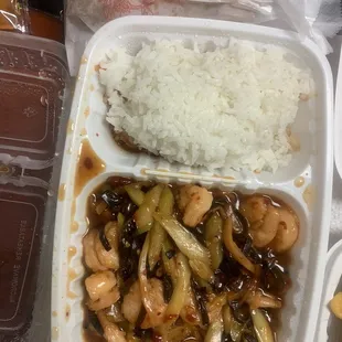 Shrimp with Garlic Sauce Lunch