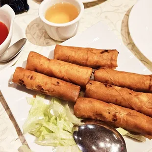 Veggie spring rolls were overcooked