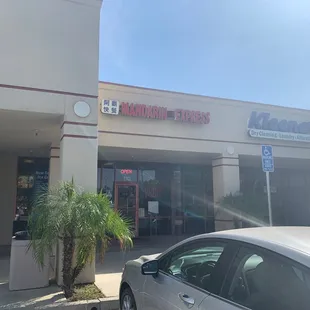 the front of the restaurant