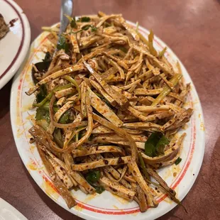 Chili oil bean curd strips