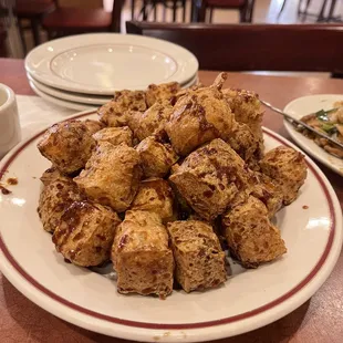Crispy sweet and spicy tofu