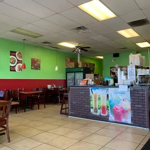 the interior of a restaurant