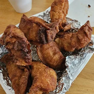 Burnt Pan Fried Meat Dumplings