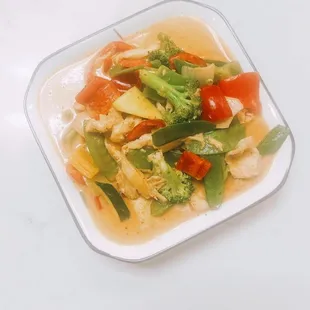 Red curry chicken