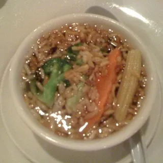 Chicken with Sizzling Rice Soup