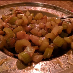 Kung Pao Tofu is 75% celery