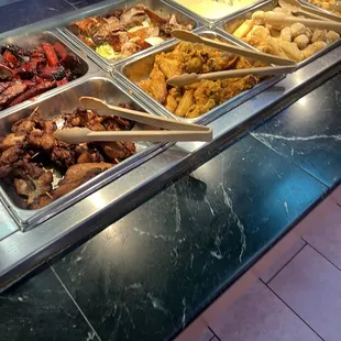 chicken wings and fried chicken, interior