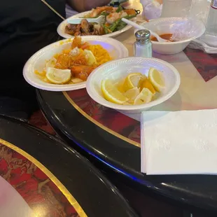 a plate of food on a table