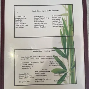 sushi and sashimi, menu