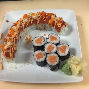 Valentine roll &amp; salmon roll