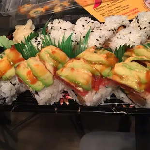 Mexican roll and spicy yellowtail roll