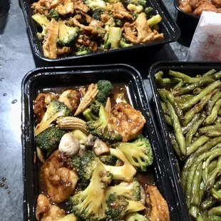 a variety of chinese dishes