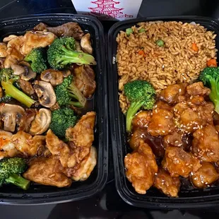 S9. Hunan Triple D7. Sesame Chicken Dinner Combo