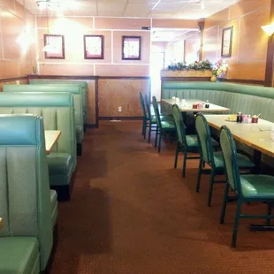 The back seating area