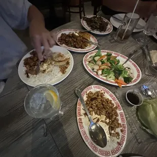 4 Chicken Lettuce Wraps House Special Chicken Garlic Shrimp Pot Stickers (8)