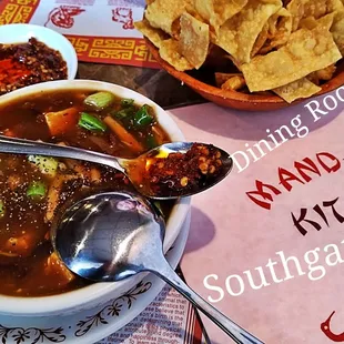 Hot Sour Soup and Hot Pepper Oil