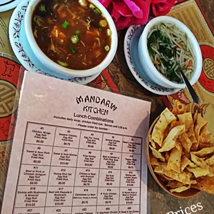 menu, soups and chowder