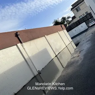 The entrance to the back of their private parking with a cute makeshift "pond". Hahaha!