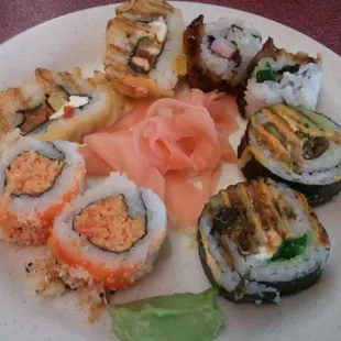 best sushi buffet in town, small but quality