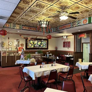 the interior of the restaurant