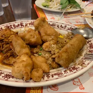 L- Mandarin chicken combo