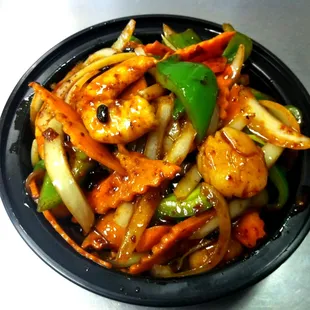 Shrimp &amp; Scallops in Black Bean Sauce