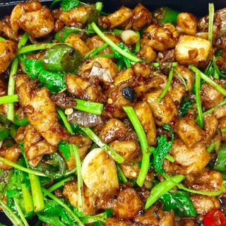 Sweet Black Bean Pork in Lettuce Wraps