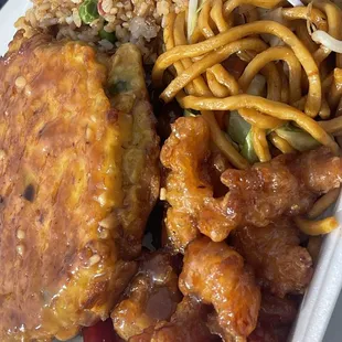 Half n Half Egg Fu Young and General Chicken