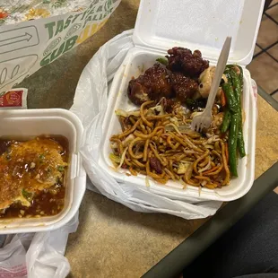 Egg Foo, Chow Mein, General Chicken, Greenbean Chicken