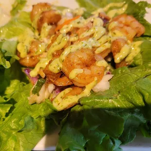 Karen K's shrimp lettuce wraps!