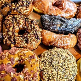 a variety of doughnuts