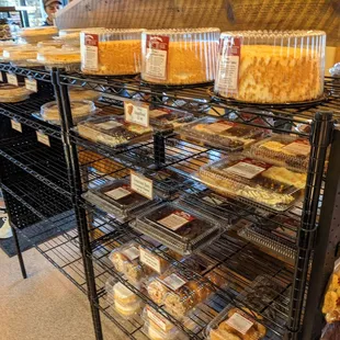 shelves of baked goods