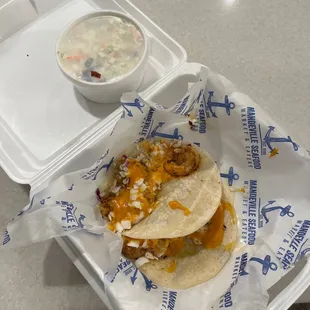 Shrimp tacos.
