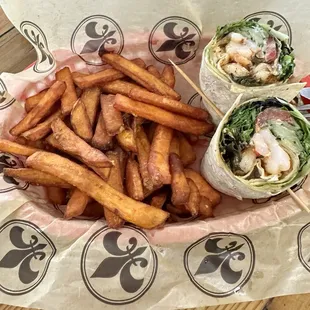 Grilled shrimp wrap