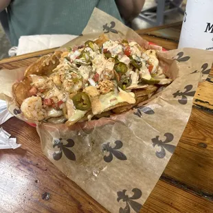 Seafood nachos!