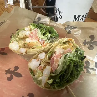 Shrimp wrap is amazing.
