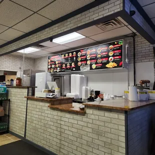 menus on the wall