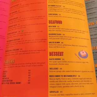 the menu