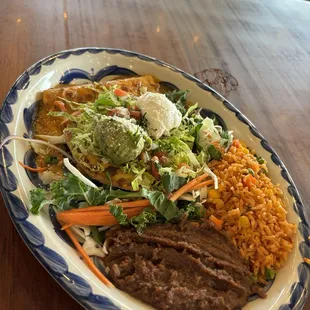 Lunch special: Cheese Enchilada and Tostada