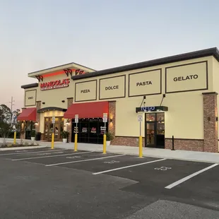 Outside of the restaurant