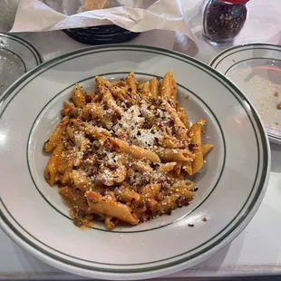 Penne with Vodka sauce.  Very delicious.