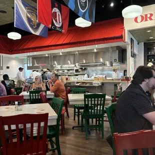 Cooking station inside of Mandola&apos;s