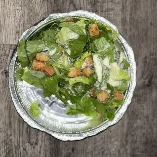 Large Caesar salad without the dressings same salad as first picture