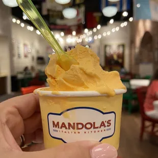 Orange gelati |Mandola's Italian Kitchen | Riverview FL | 5/6/2021