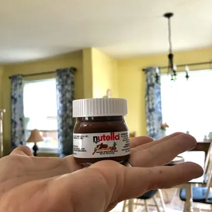 The littlest Nutella I've ever seen absolutely adorable.