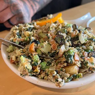 a plate of food on a table