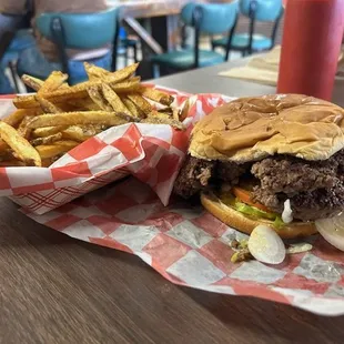 Big lean beef filled Double Burger